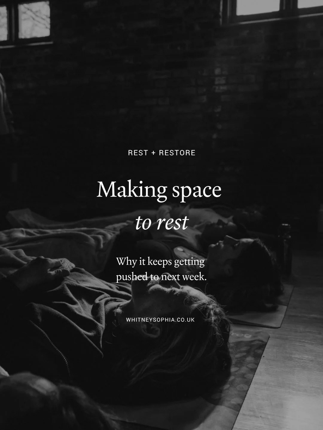 Rest gets whatever&rsquo;s left once everything else has had its share, and most weeks that&rsquo;s nothing. 

Rest + Restore on Sunday 25 October is a whole day set aside for it at The Boundary, with yoga, breathwork, sound, cacao, and sauna and col