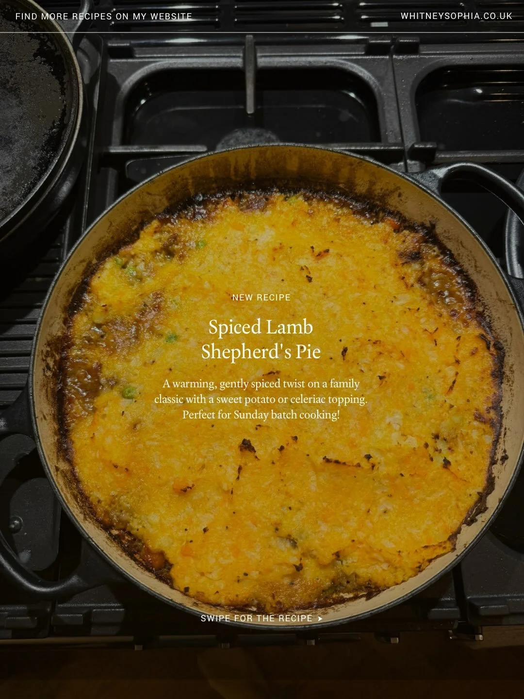 As the evenings draw in, my body always starts asking for slower, warmer, more grounding food. Autumn is the season for one-pot dinners that fill the kitchen with spice and feel like a hug at the end of the day, and this spiced lamb shepherd&rsquo;s 