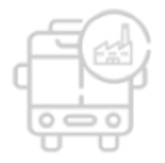 Icon of a city train with a magnifying glass highlighting its front, indicating inspection or analysis