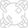 Black and white icon of a globe with interconnected lines