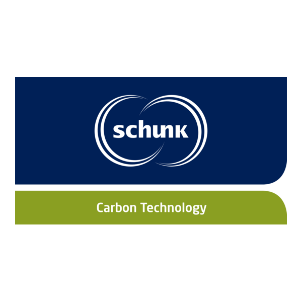 Schunk logo with blue and green background, featuring the words 'Carbon Technology'.