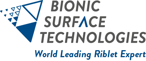 Bionic Surface Technologies logo with triangle design and slogan 'World Leading Riblet Expert'