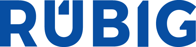 Image with the text 'RUBIG' in bold blue letters on a white background.