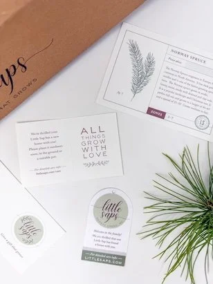 Little Saps gift tree tag All Things Grow with Love