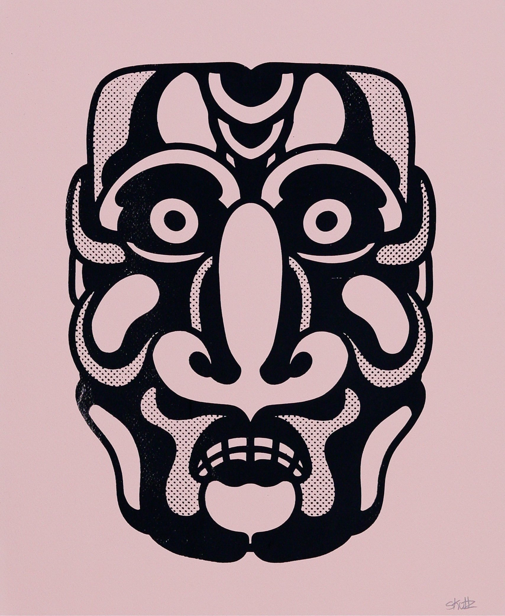 Máscara (Pink paper) by Skullz