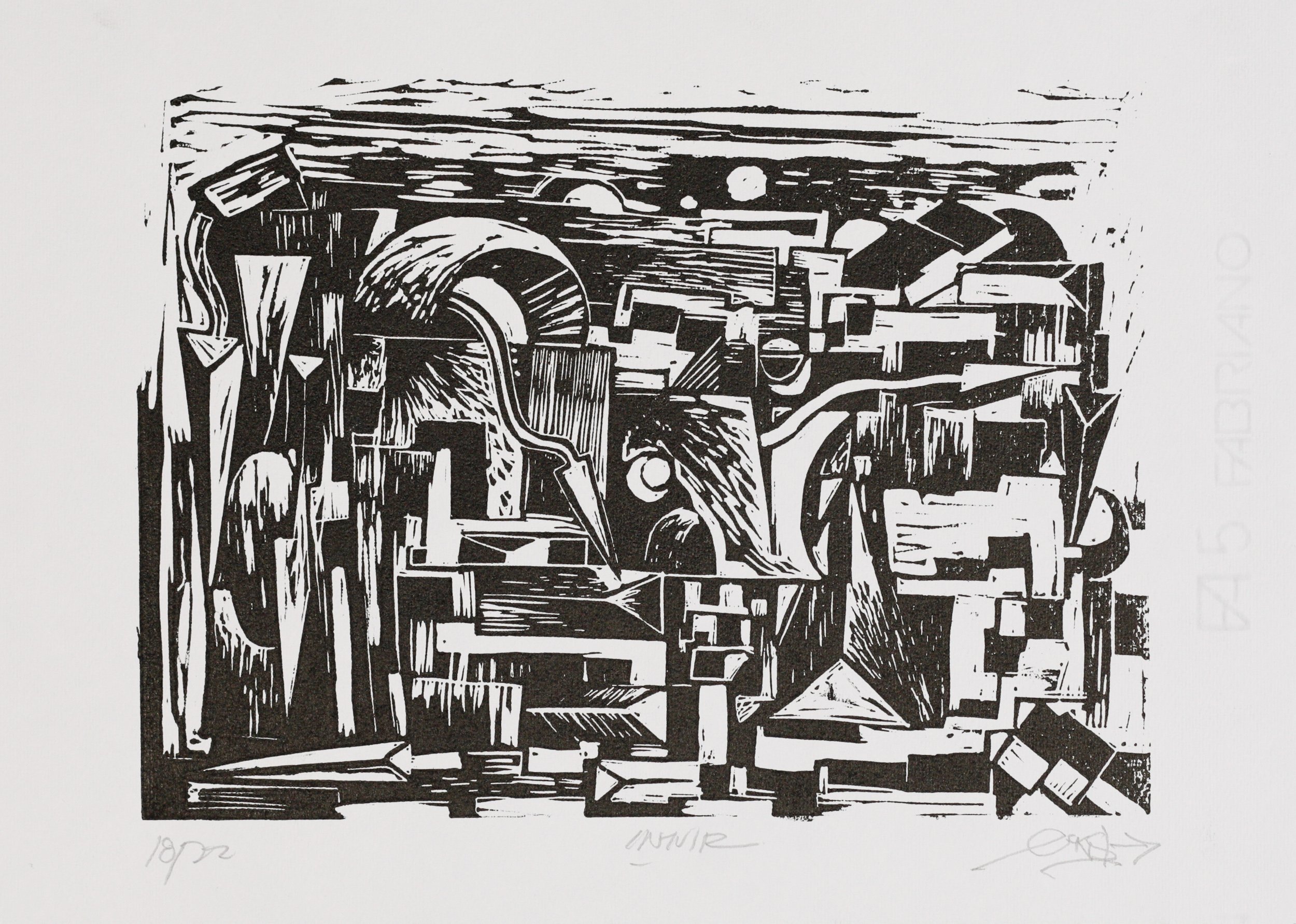 Intuir (Linocut) by ECKS