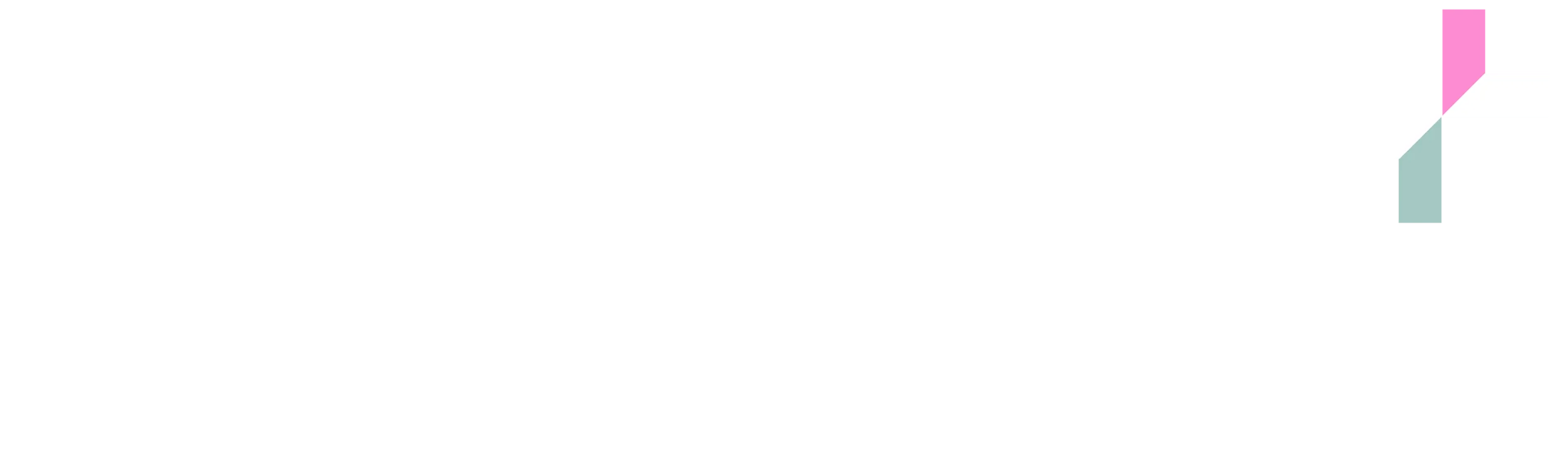 A series of colorful stacked cubes in pink, green, and grey on a white background.