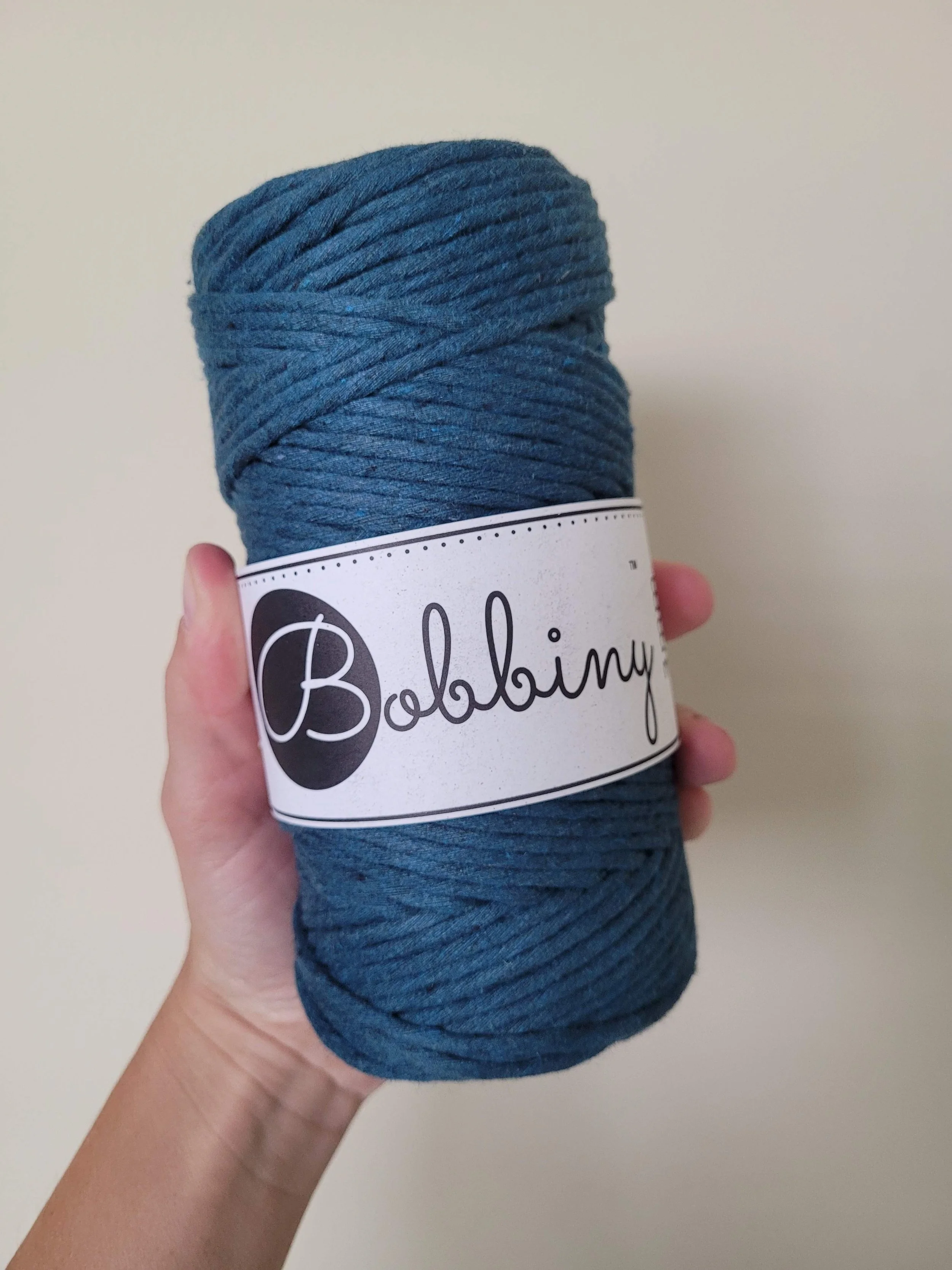 Peacock Blue Bobbiny 3mm Single Twist Cotton String — Valley Basket Co
