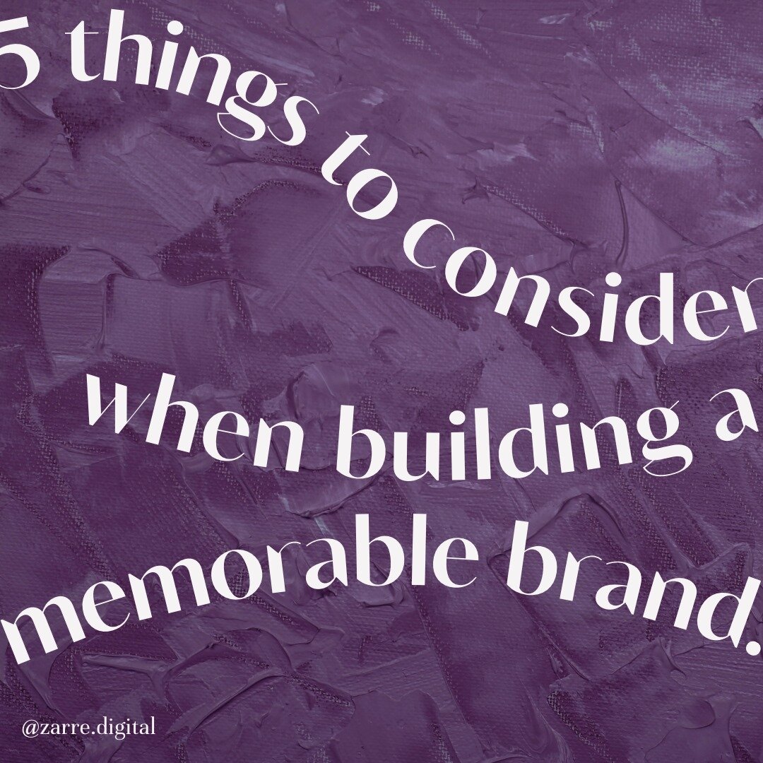 For the honor of a BRAND (hehe) new week, here are 5 things to consider when building a memorable brand:

1. Know your audience &amp; know what they want. 👥 Creating a successful business is always based on a need - you don't go selling lemonade at 