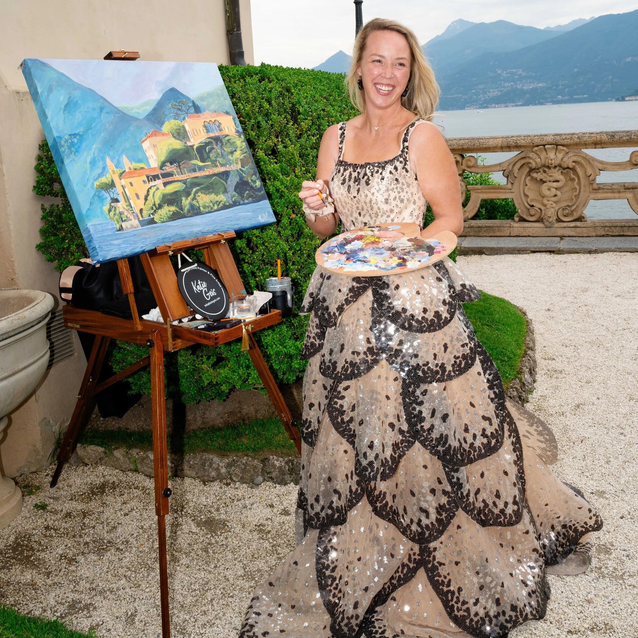 Katie Geis Live Painting Villa Balbianello