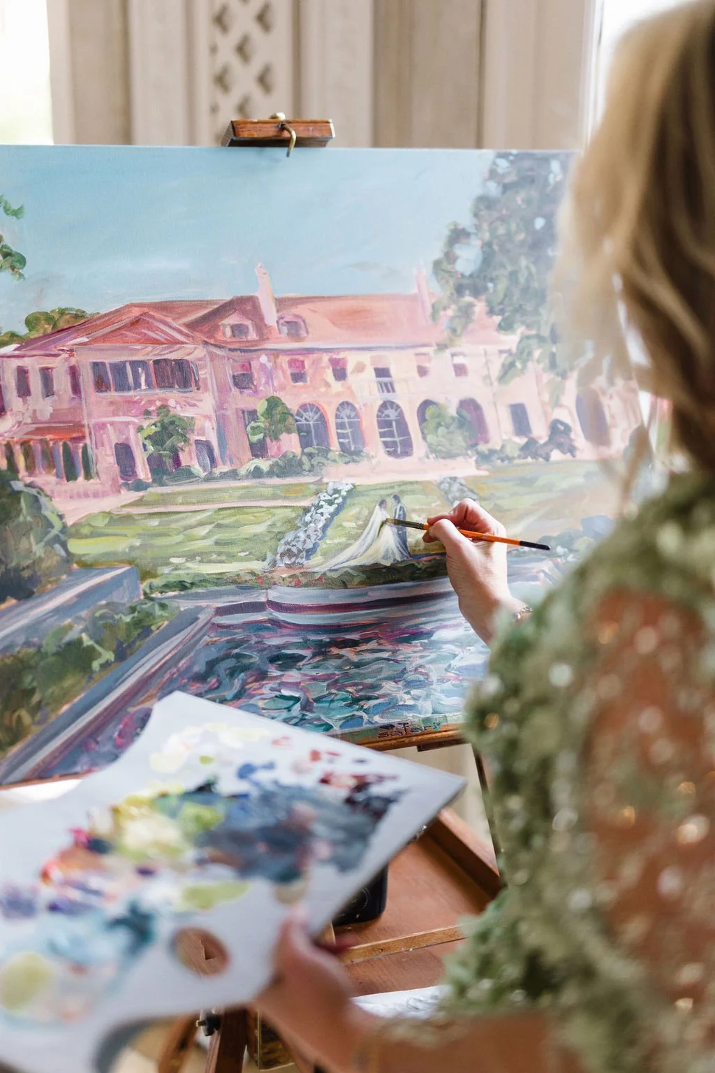 Katie Geis Live Painting Villa Balbianello