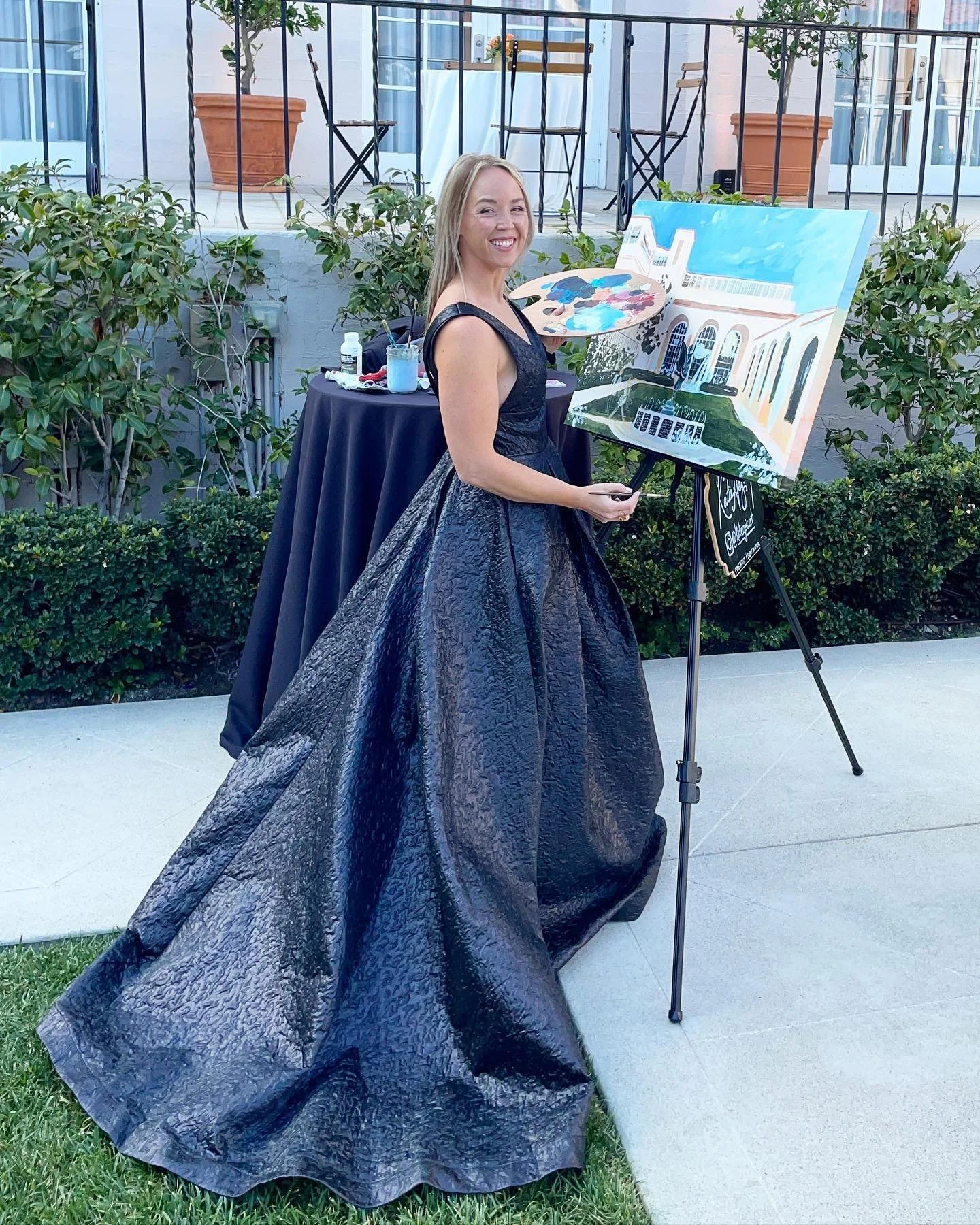 Katie Geis Live Wedding Painting Ebell of Los Angeles, Los Angeles California