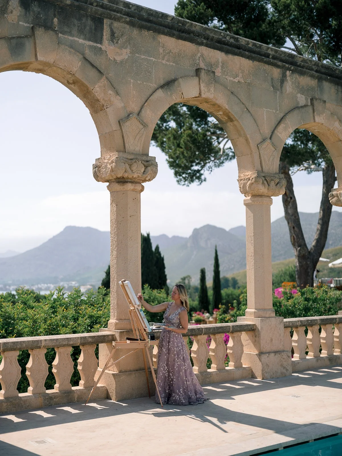 Greg Finck La fortaleza Mallorca Spain Live Wedding Painting Katie Geis