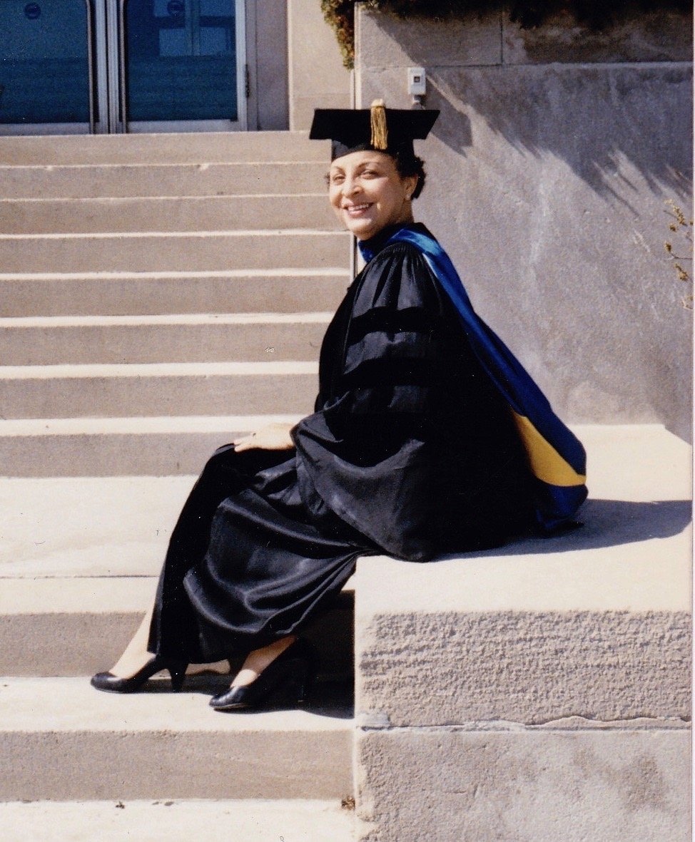  Cynthia Vernón’s graduation photo after earning her doctorate. Credit: Carla Vernón 