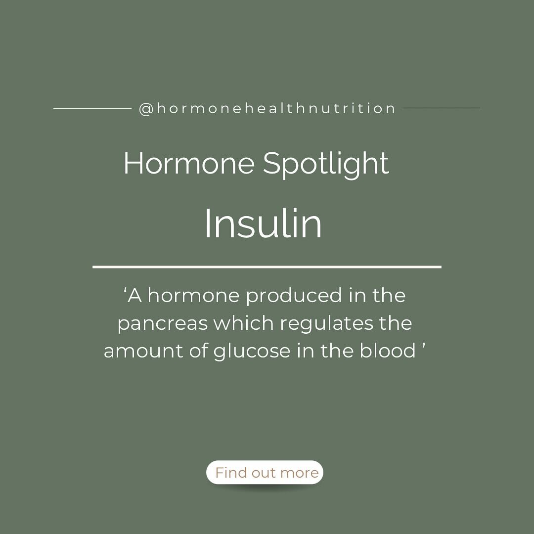 Hormone Spotlight - Insulin

⚖️ You may have heard about how &lsquo;balancing blood sugar&rsquo; is important for hormone health. 

🤝 The relationship between insulin/blood sugar balance and our sex hormones and menstrual health is complex and multi