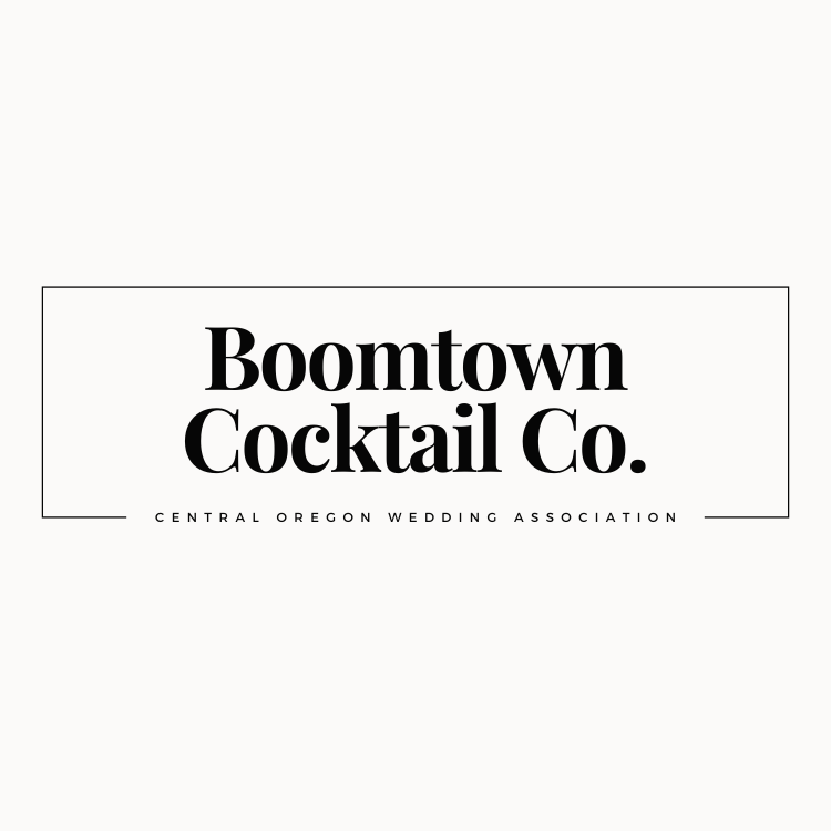 Logo for Boomtown Cocktail Co, part of the Central Oregon Wedding Association