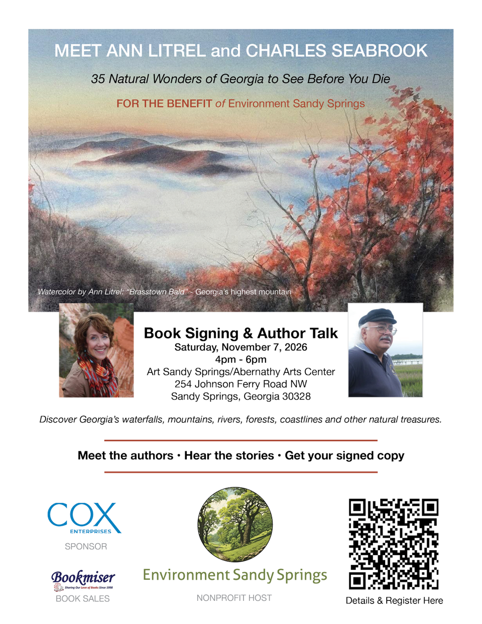 ESS Speakers Series Book Signing & Author Talk: Meet Ann Litrel & Charles Seabrook
