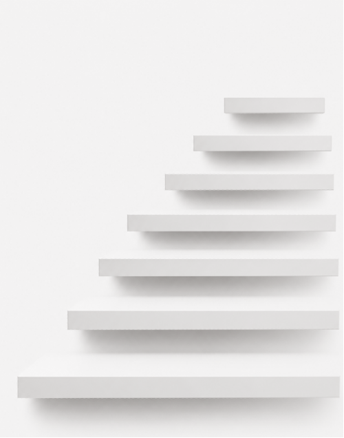 Beige Embossed Staircase that Melts Into the Background