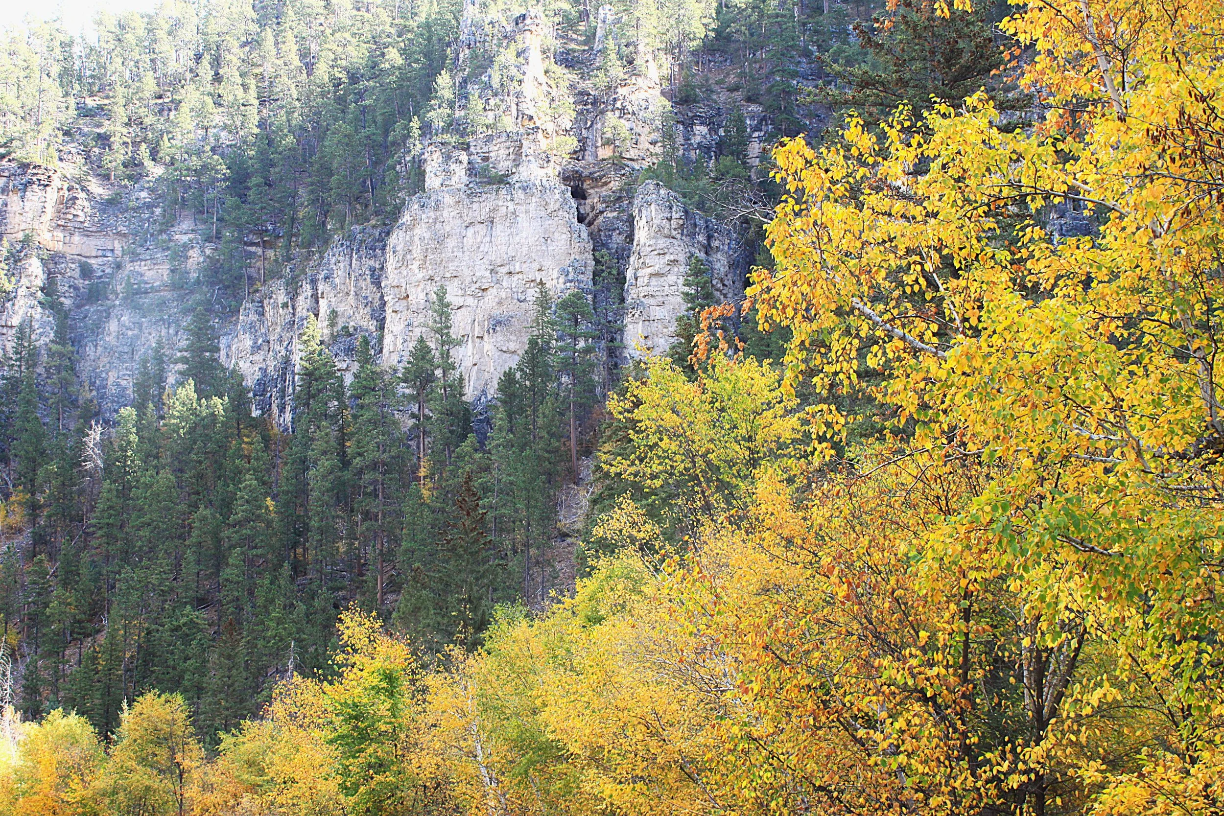 North of rock slide area