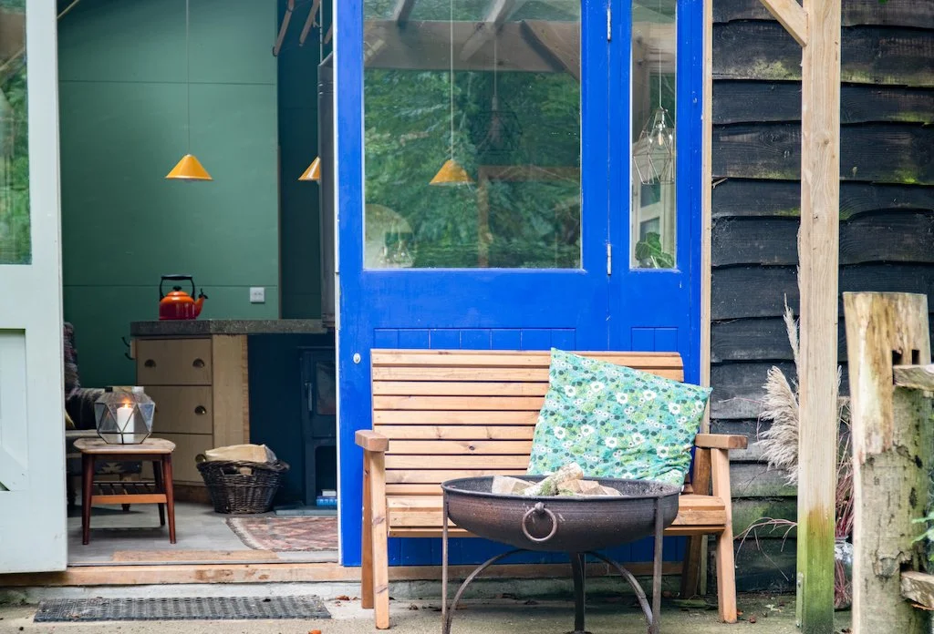 inside outside spacious wooden house