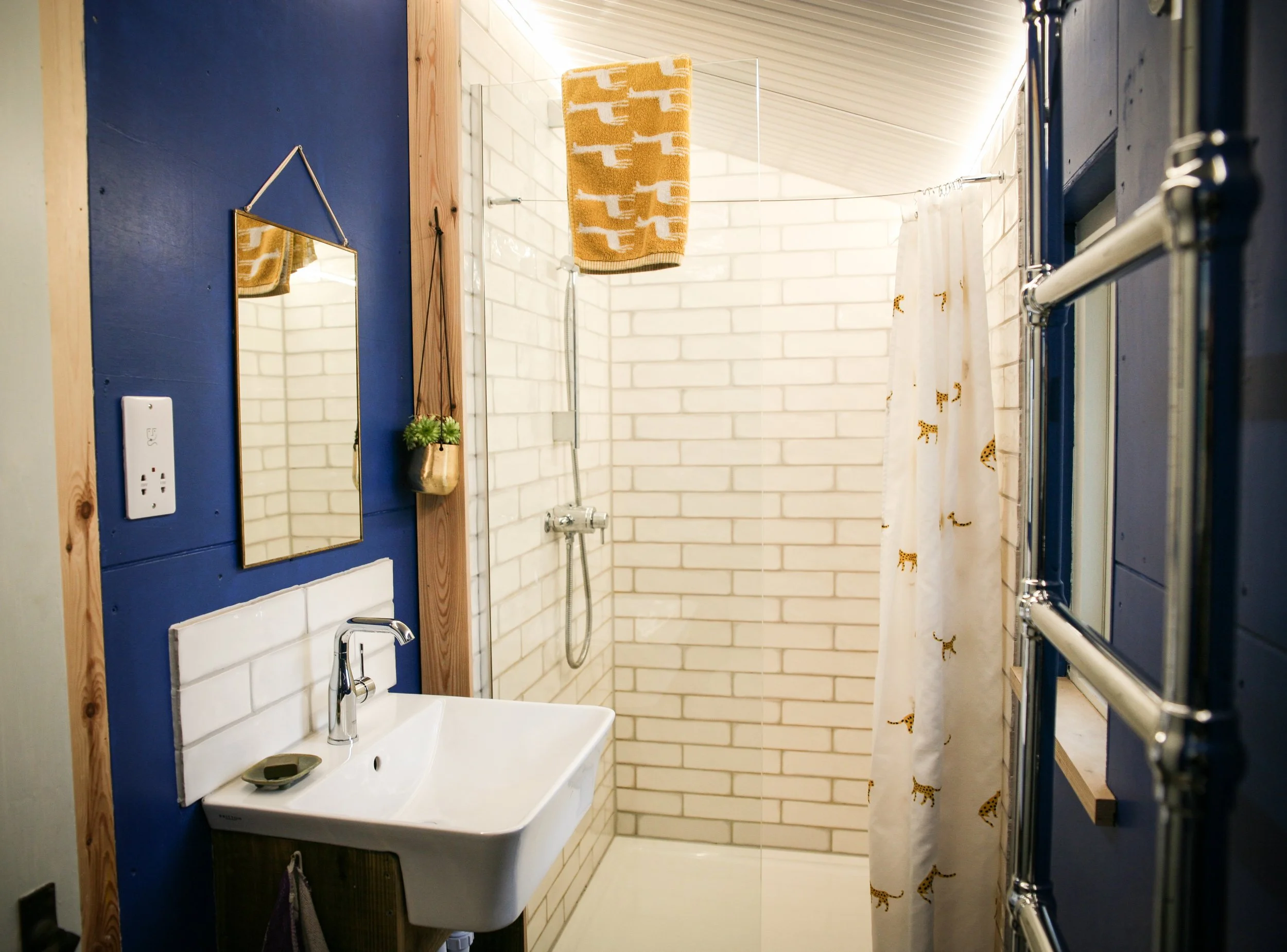 large hot shower