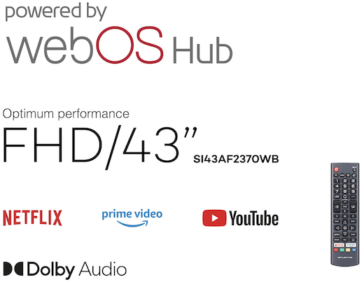 TV 43" Pollici Sinudyne WebOS