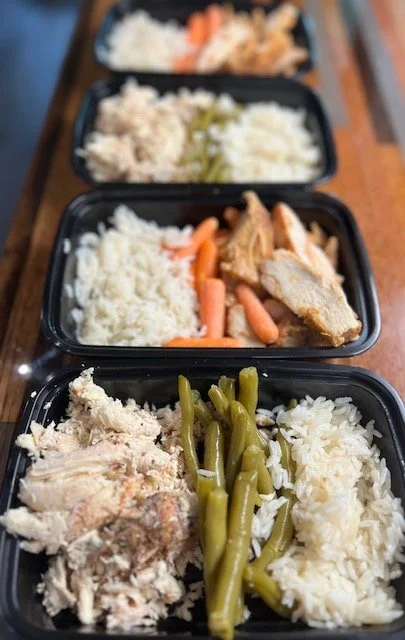 Mica Meals prep food for fitness week