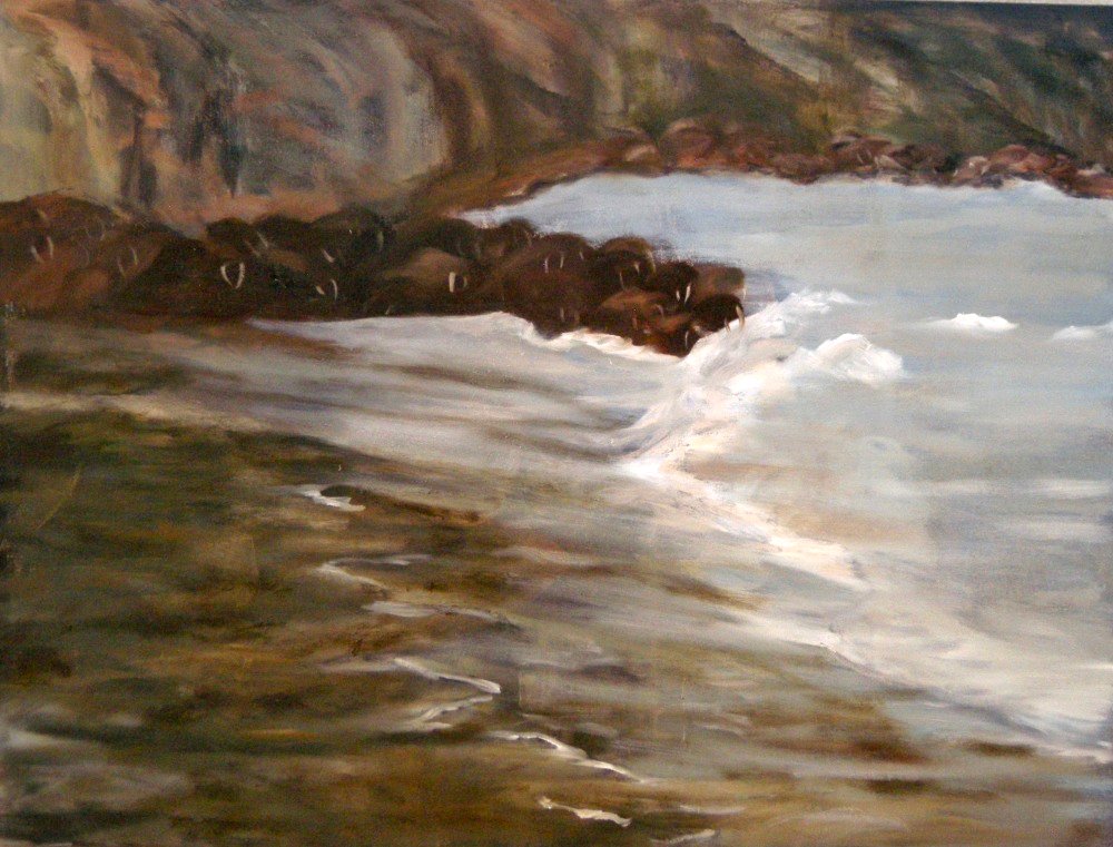 The Gathering, 2012, 24 x 36, oil, linen