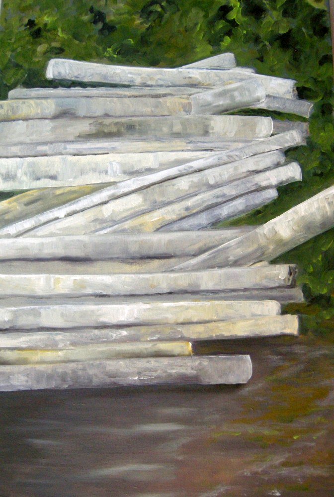 Across from the Sawmill, 2014, 36 x 24, oil, linen