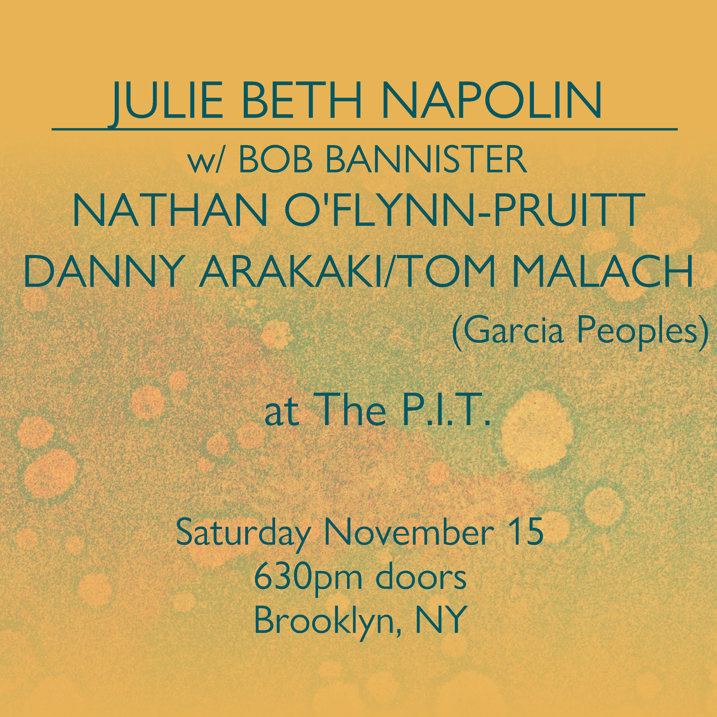 Julie Beth Napolin//Nathan O'Flynn-Pruitt//Danny Arakaki &amp; Tom Malach 