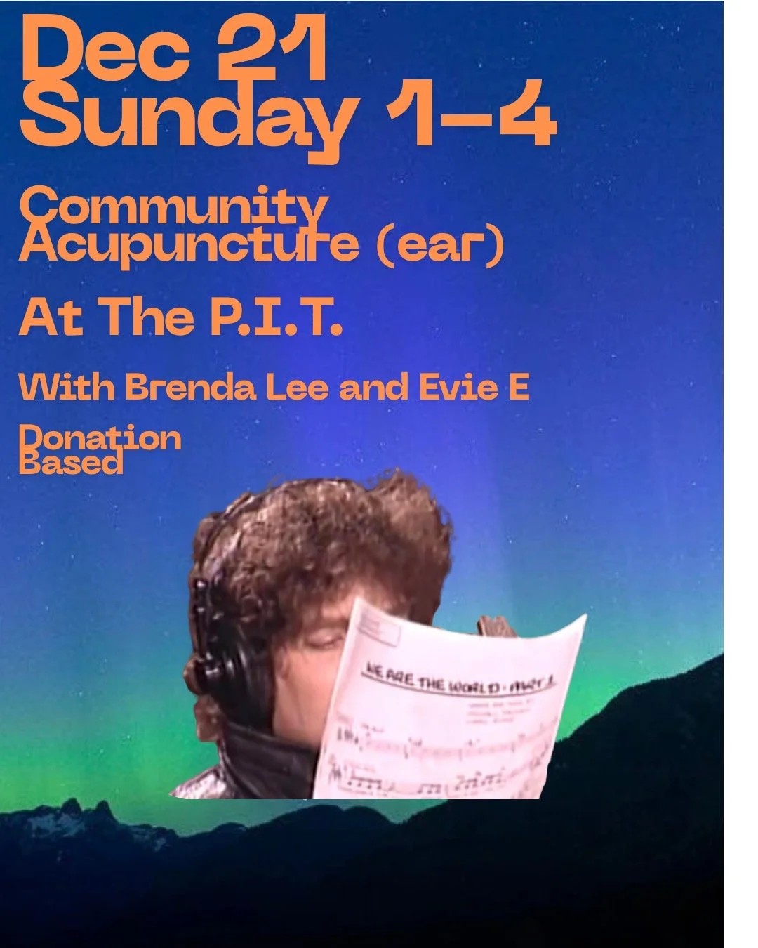 Free Community Acupuncture with Brenda Lee and Evie E