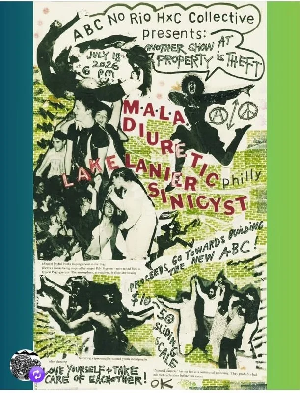 ABC NO RIO Benefit Punk Show: Lake Lanier/M.A.L.A./Sinicyst/Diuretic
