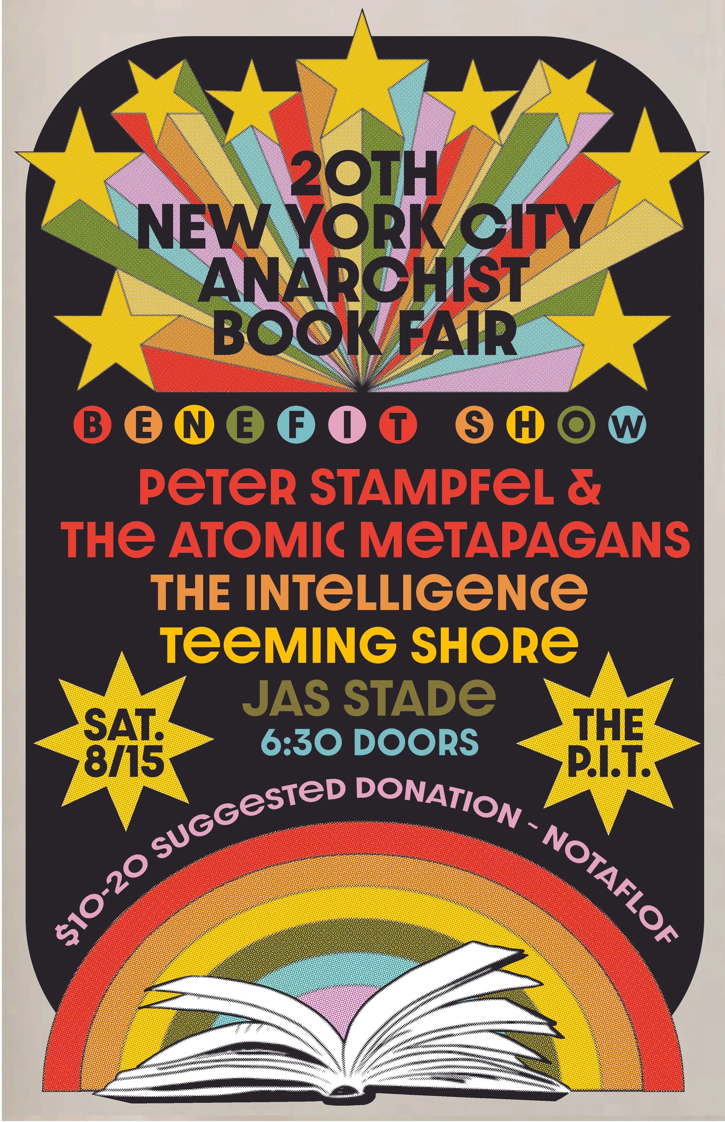 NYC Anarchist Book Fair Fundraiser ft Peter Stampfel and The Atomic MetaPagans/The Intelligence/Teeming Shore/Jas Stade