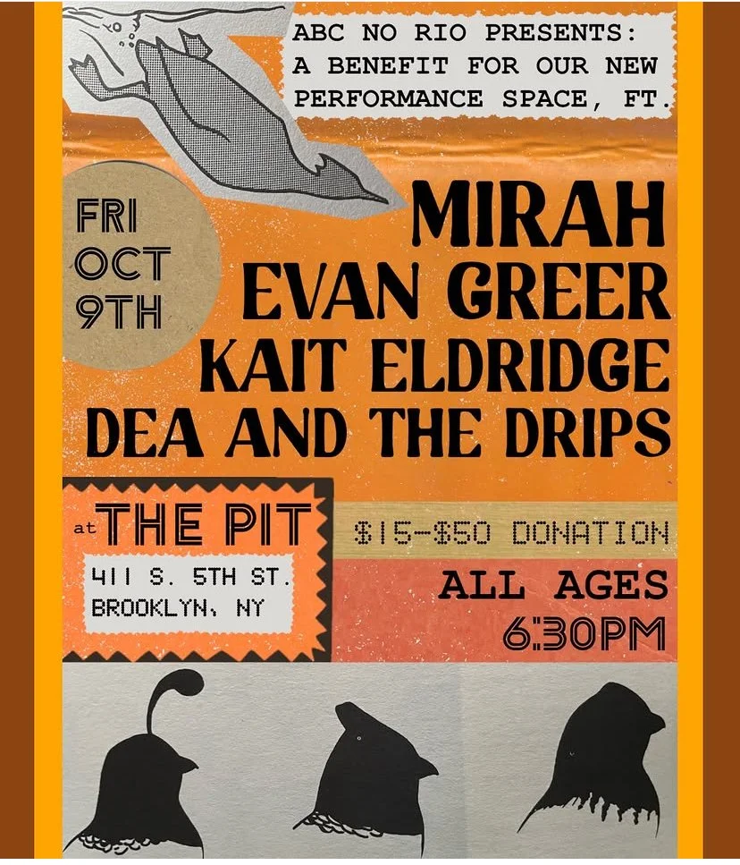 ABC NO RIO Benefit: Kait Eldridge/Mirah/Evan Greer/Dea and the Drips