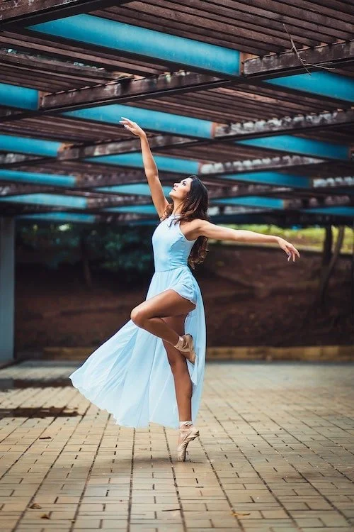 woman dancing alone