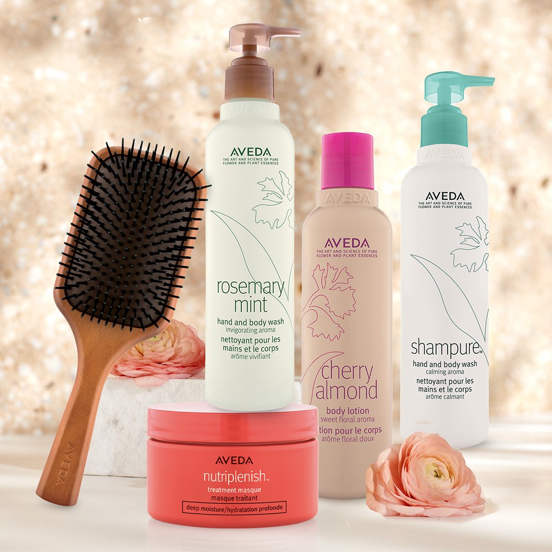 🌸 Celebrate Mom with Aveda's Natural Beauty Essentials! 🌸

This Mother&rsquo;s Day, show your love and appreciation with the gift of radiant beauty from Aveda. Our luxurious hair and skin care products, crafted with pure flower and plant essences, 