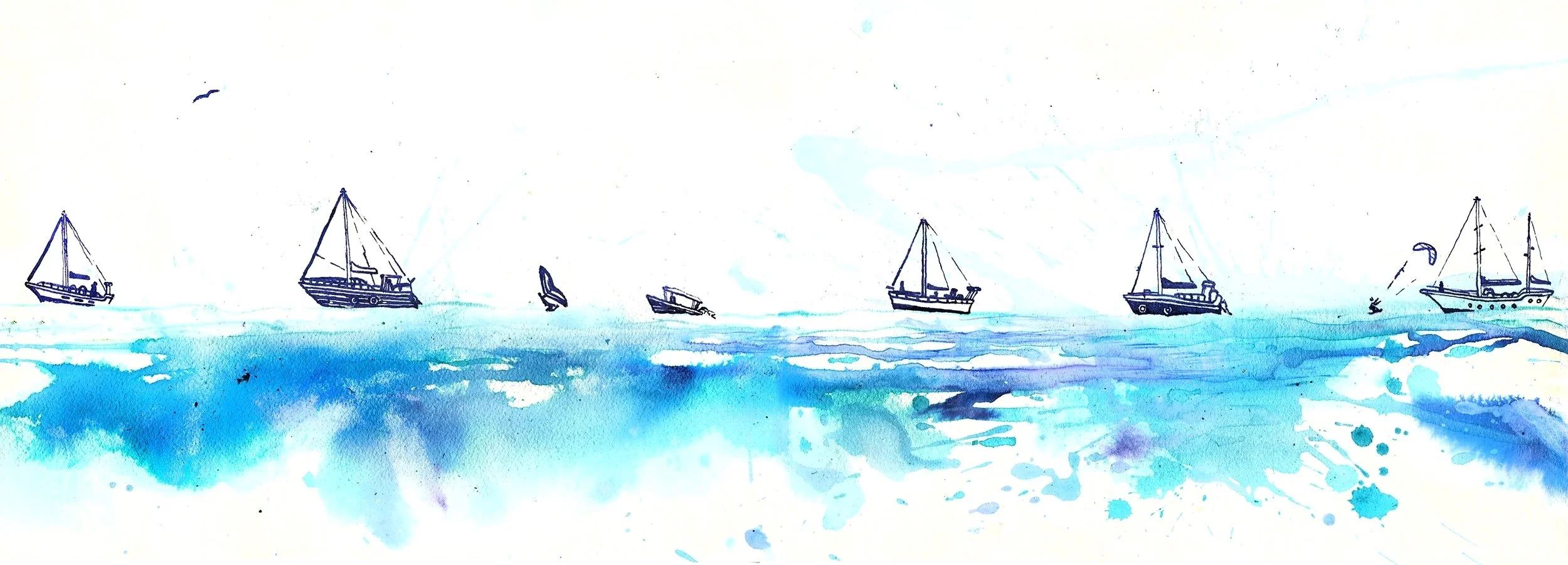 (Monochromatic) CITY: Moorea, Tahiti LANDMARK: Sailboats