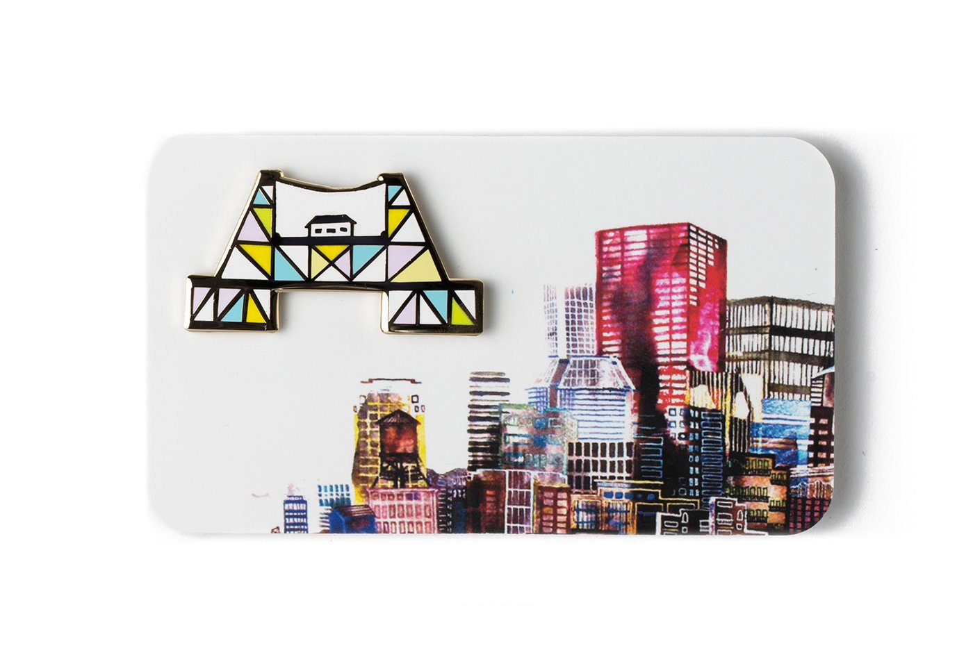 Steel Bridge Portland Enamel Pin