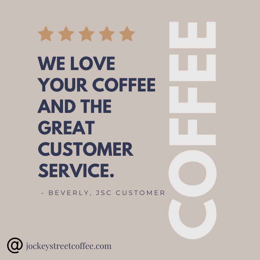 ⭐⭐⭐⭐⭐
We just might be blushing. ☺️

Thanks for the love! 🥰 Our customers are a joy to serve: From online to in-person, we'll do just about anything to get you the freshest coffee around.

#jockesytreetcoffee #customerreveiw #fivestars #roastwhatyou