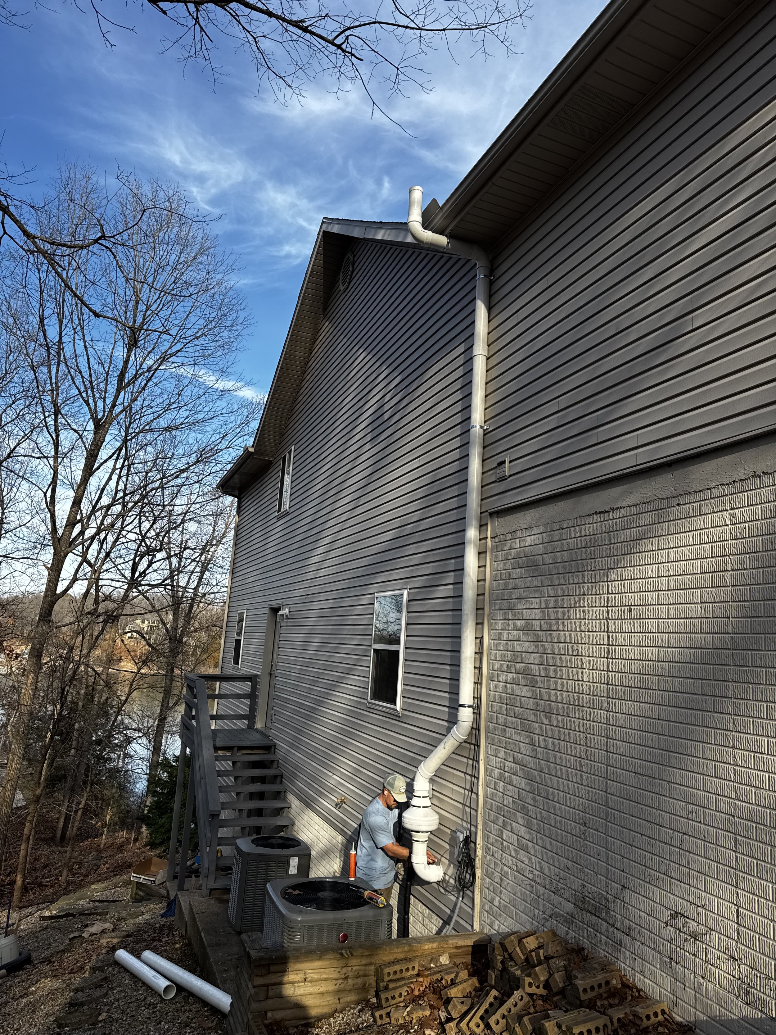 Exterior Radon Mitigation System in Bella Vista, AR