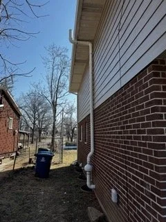 1 of 12 exterior radon systems installed in St. Louis, MO for a commercial partner.