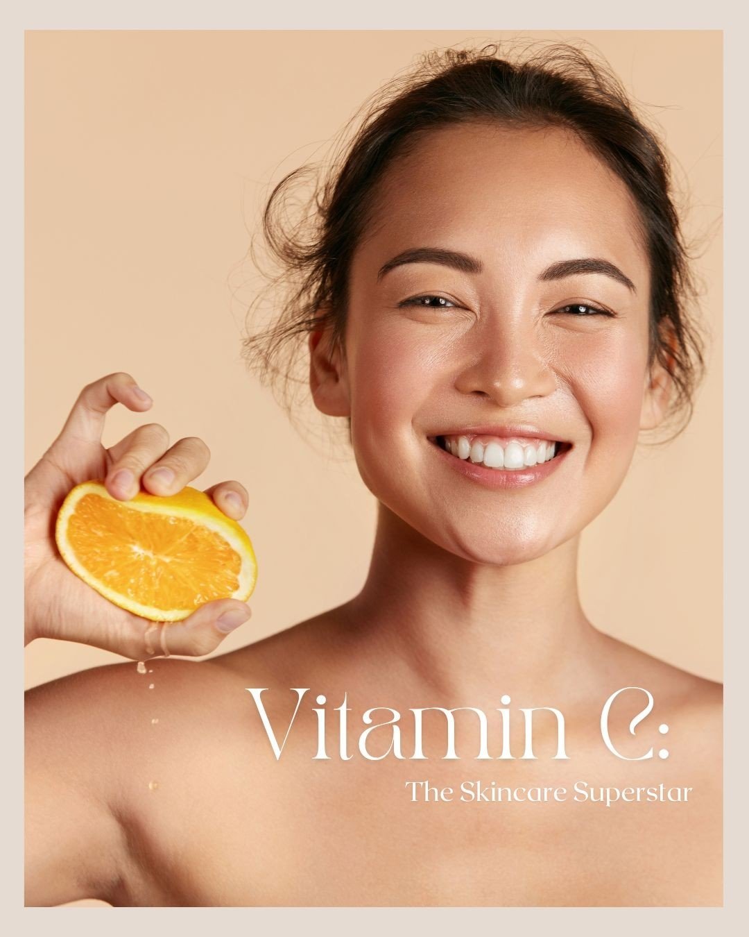 🍊Brighten, Protect, Glow!  Let's talk about Vitamin C, the ultimate skin superhero! 🦸&zwj;♀️ Say goodbye to dullness and hello to radiant skin! From boosting collagen to fighting free radicals, it's your ticket to a glowing complexion. Get ready to