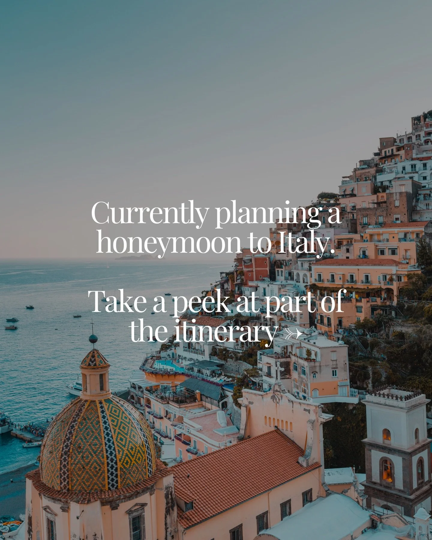 Most honeymoon itineraries for Italy start the same way: Amalfi Coast, Positano, Capri.

And while they&rsquo;re beautiful&hellip; they&rsquo;re not always what couples actually want.

This couple came to me with a very clear feeling: ✨ romantic, but