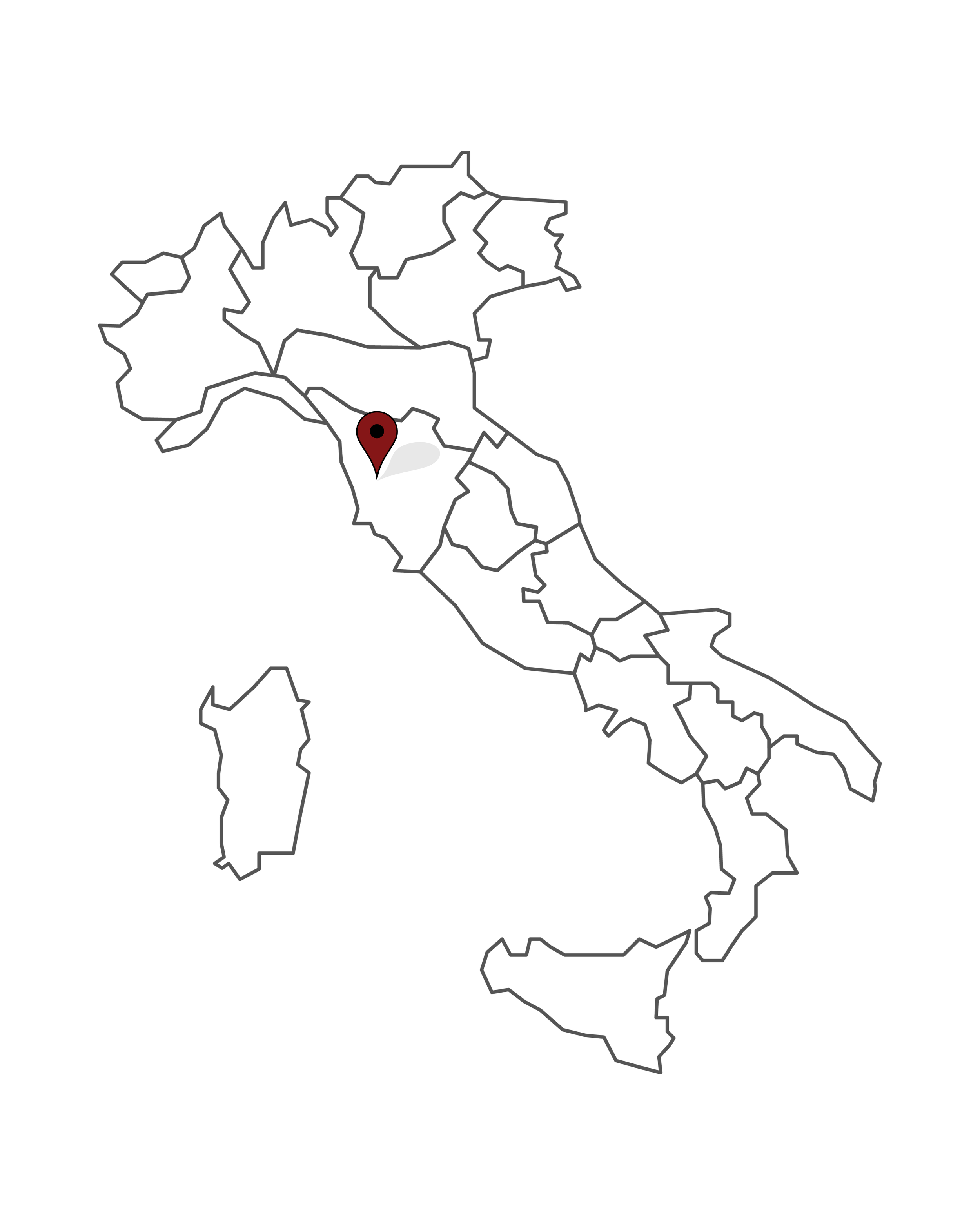 map of Italy