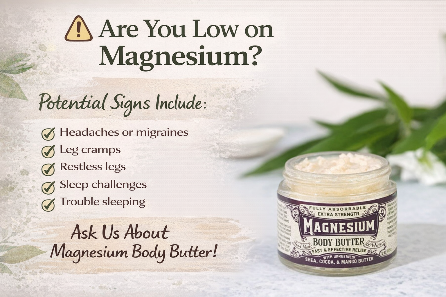 Why Magnesium Matters — And Why We Love Topical Magnesium Body Butter