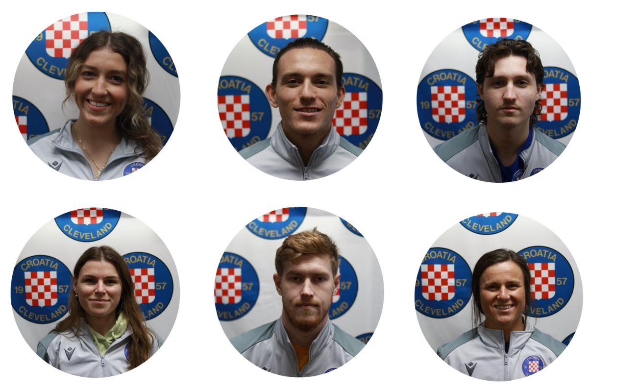  Top Row  (left to right) : Giuliana Grgic, Ivan Matkovic, Mario Grgic Jr. Bottom Row  (left to right) : Bianca Medancic, Ben Patrizi, Kristina Petrovic  Not pictured:  David Beattie 