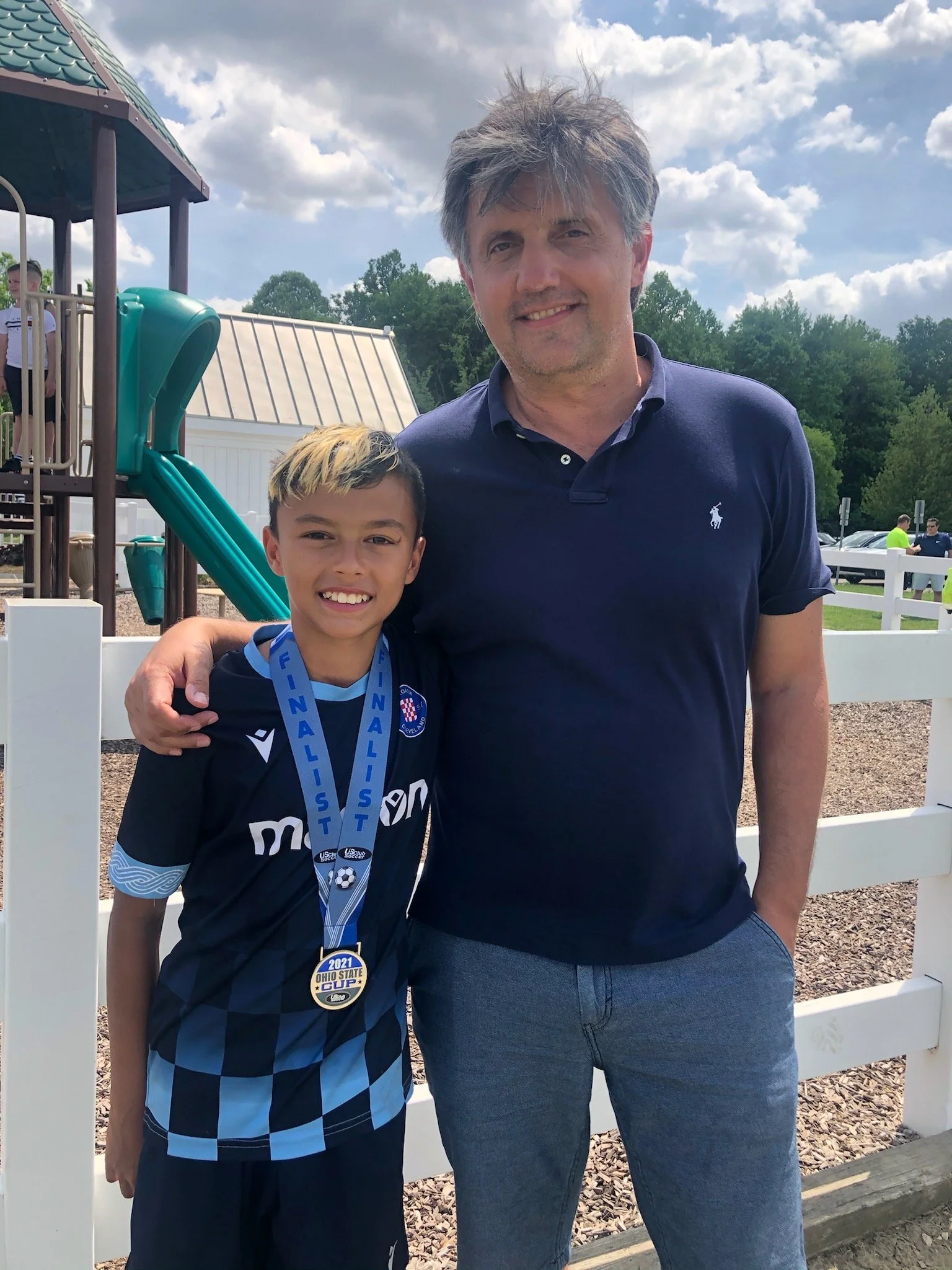  Apolo at the Ohio State Cup with the former Academy Director of Croatian club Dinamo Zagreb, Romeo Jozak. 