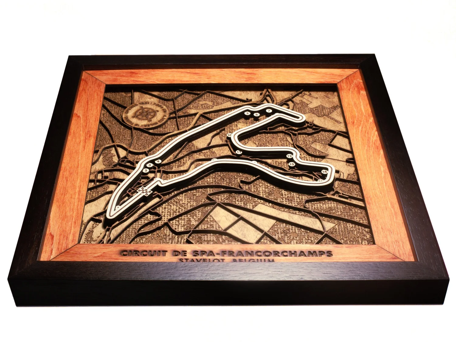 Poster Spa Francorchamps racetrack (white) | Muur posters | 3 1 GRATIS