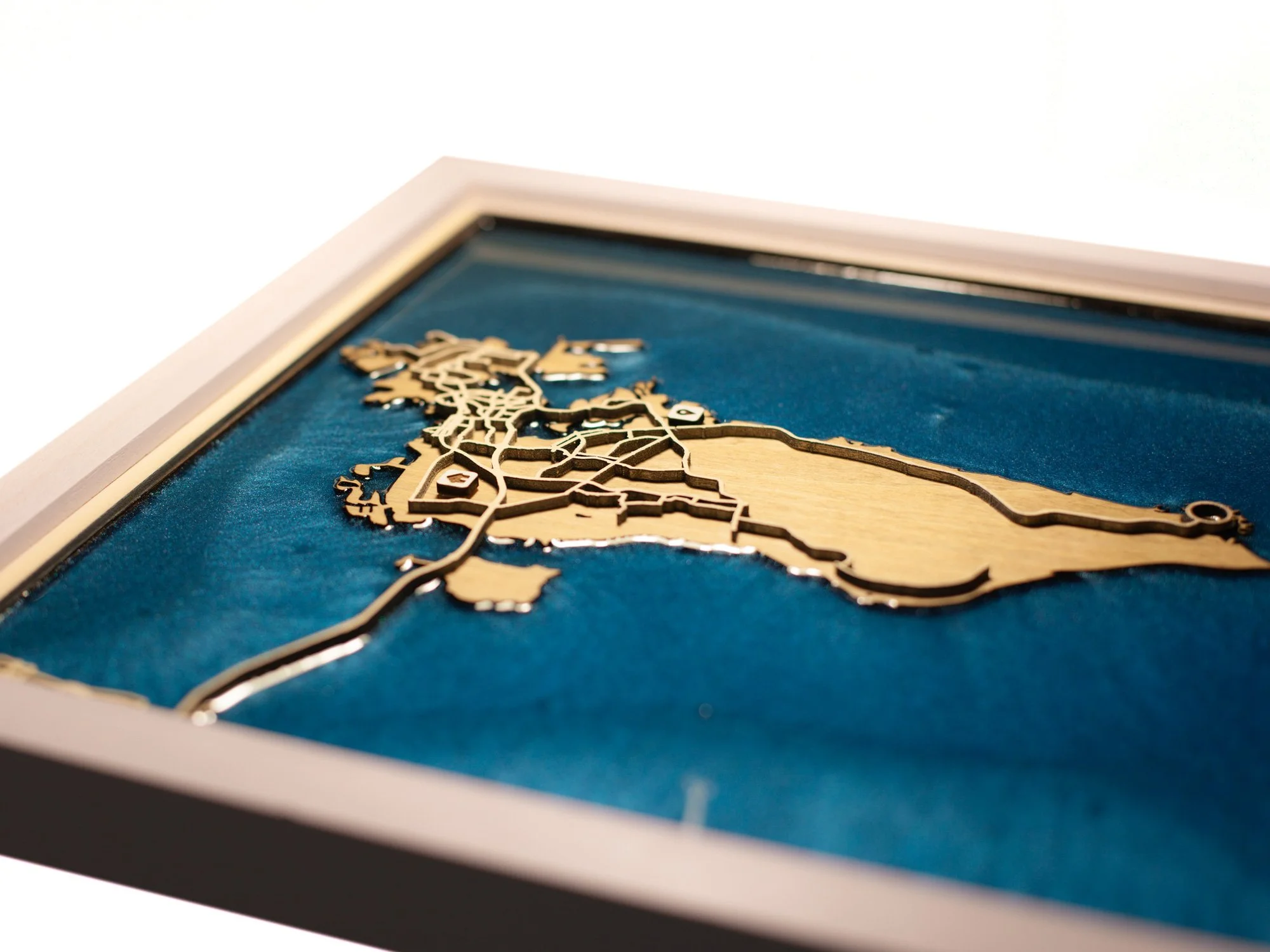 Kingdom of Bahrain Map 3D Wooden Map Wall Art