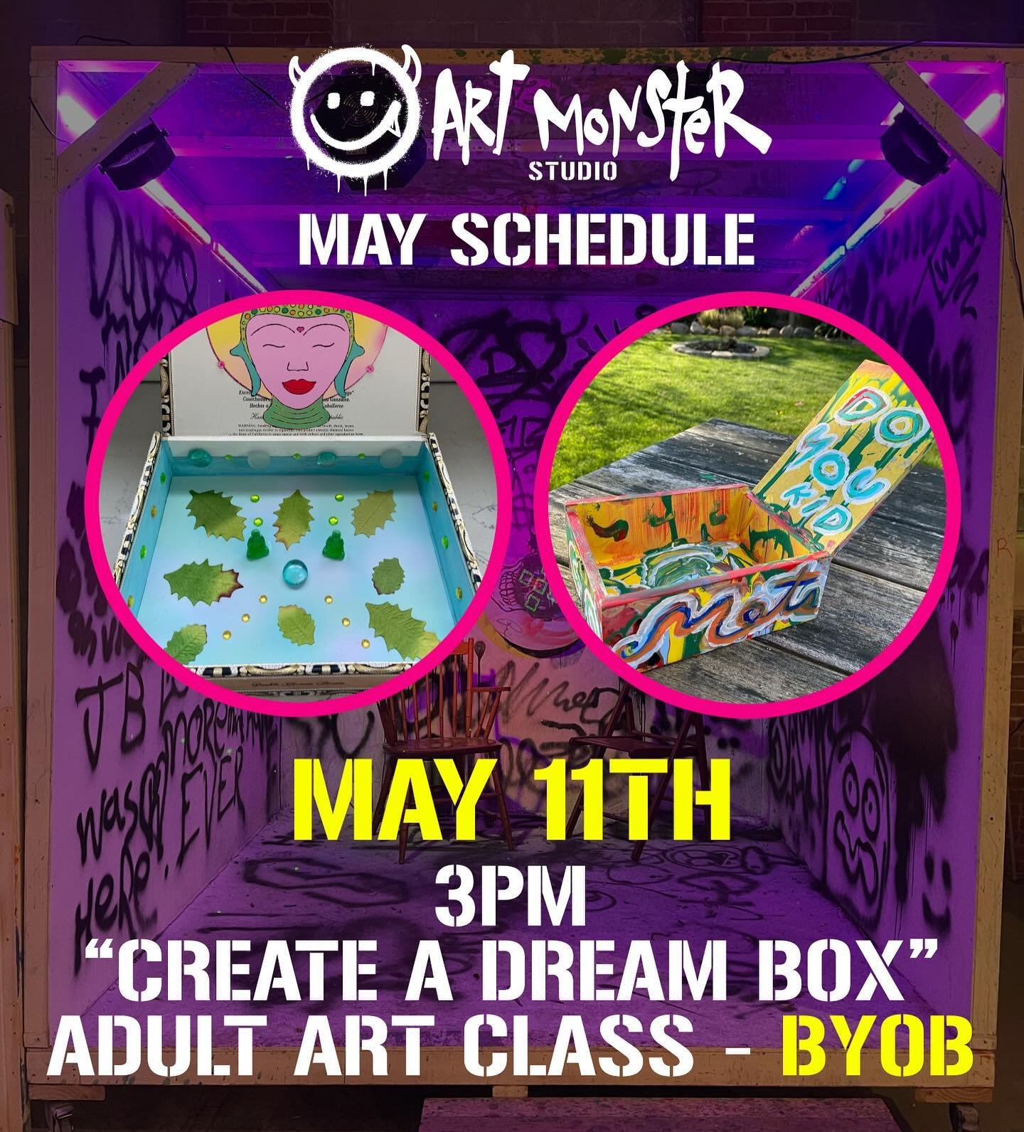 Adult Art Class! Create your own dream box with @jess__rvn This is a BYOB event!